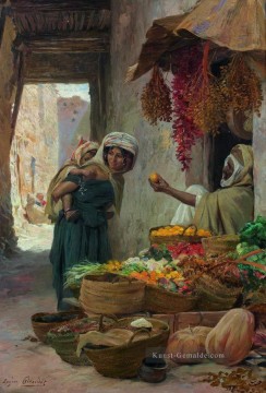  hand - Le marchand de fruits Eugene Girardet Orientalist